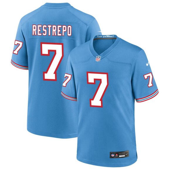 Mens Youths Kids Womens Xavier Restrepo Light Blue Stitched Jersey